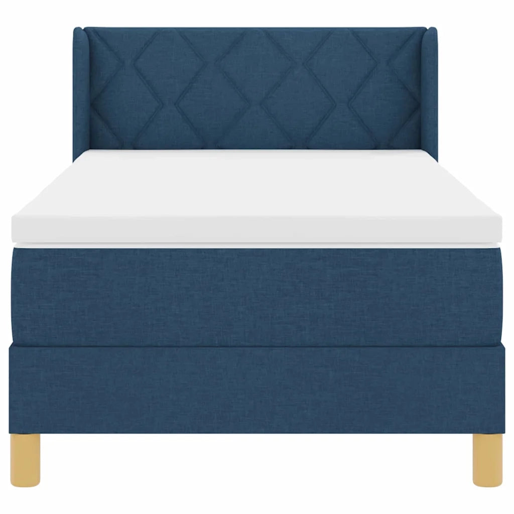 Letto a molle con materasso Blu 200 x 100 cm Tessuto 3341348