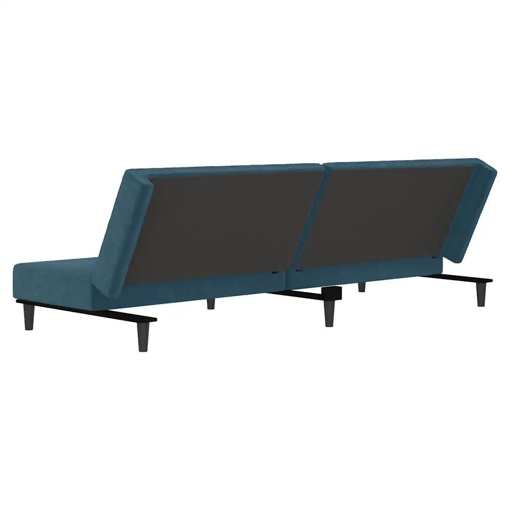 Divano letto | Sof¨¤ letto | Letto singolo a 2 Posti Blu in Velluto