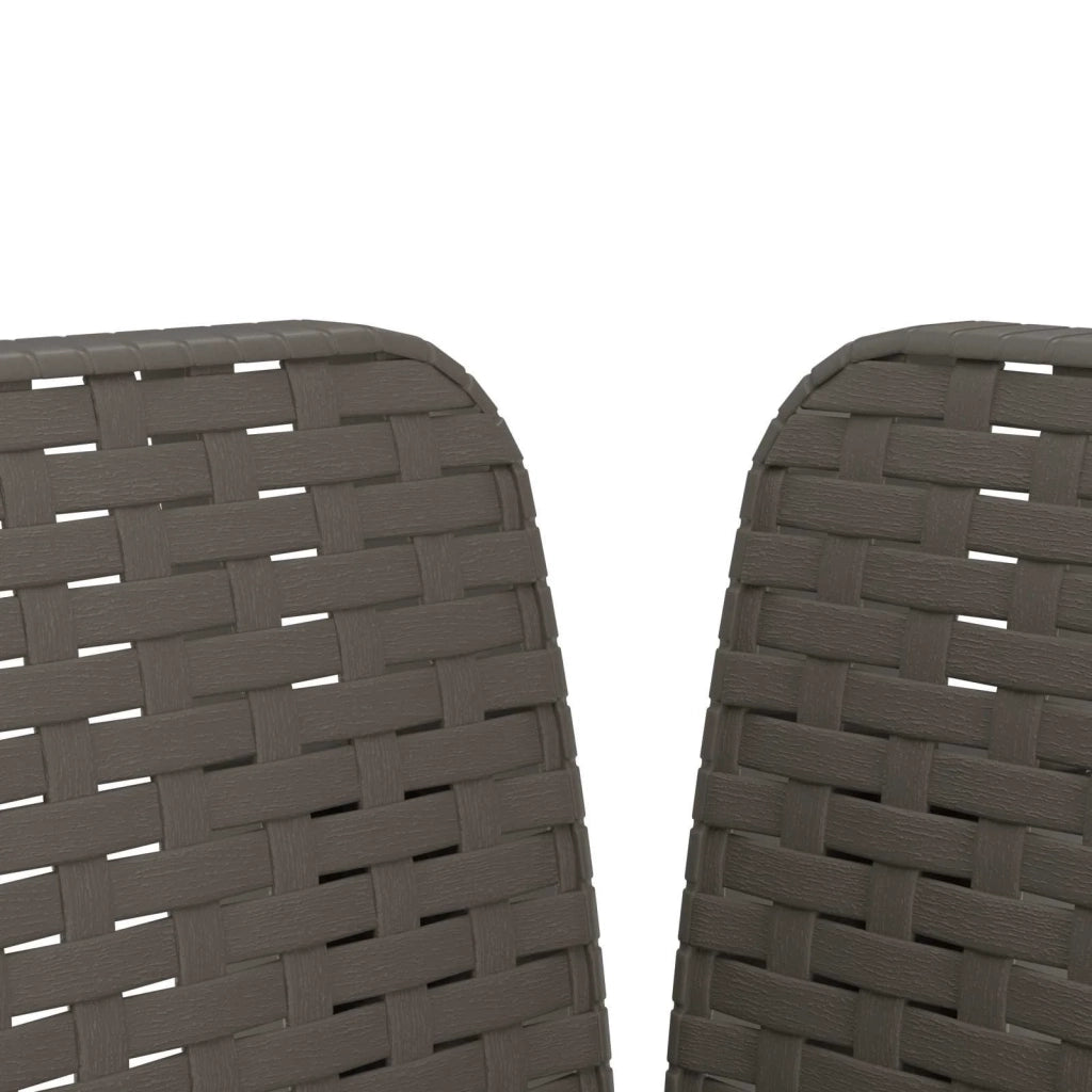 Poltrona a 1 Posto con Cuscino Aspetto Rattan PP Grigio Chiaro 8011865
