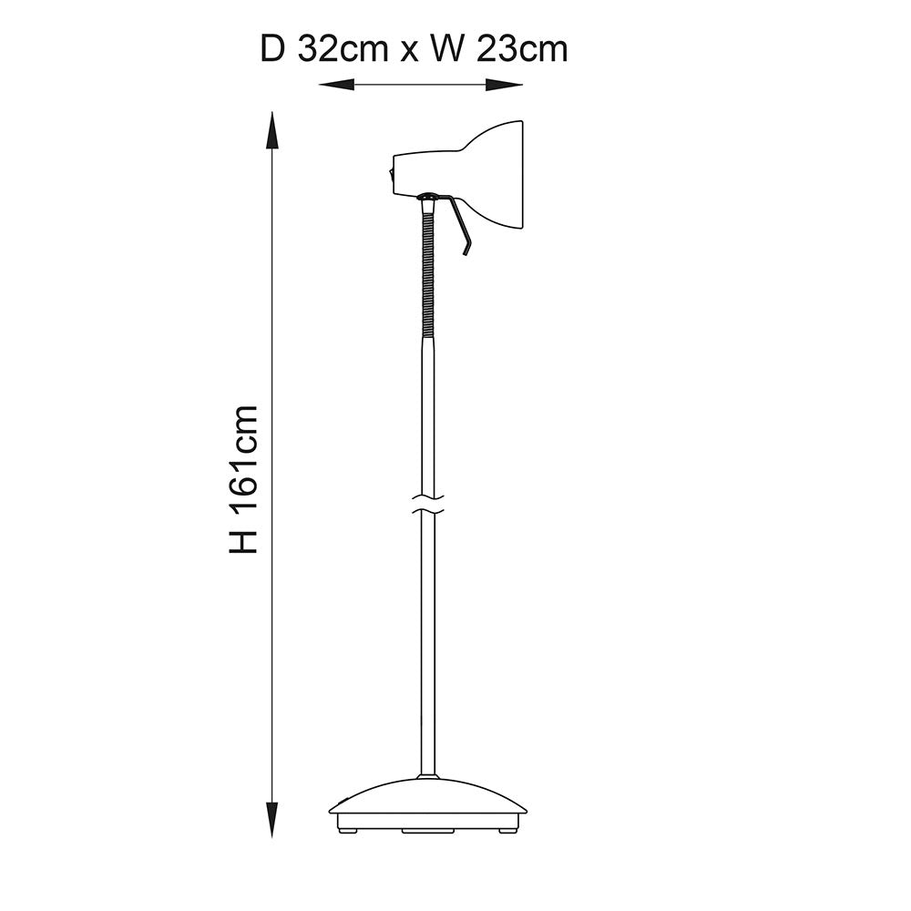 Lampada da terra Amalfi nichel satinato GU10 Endon