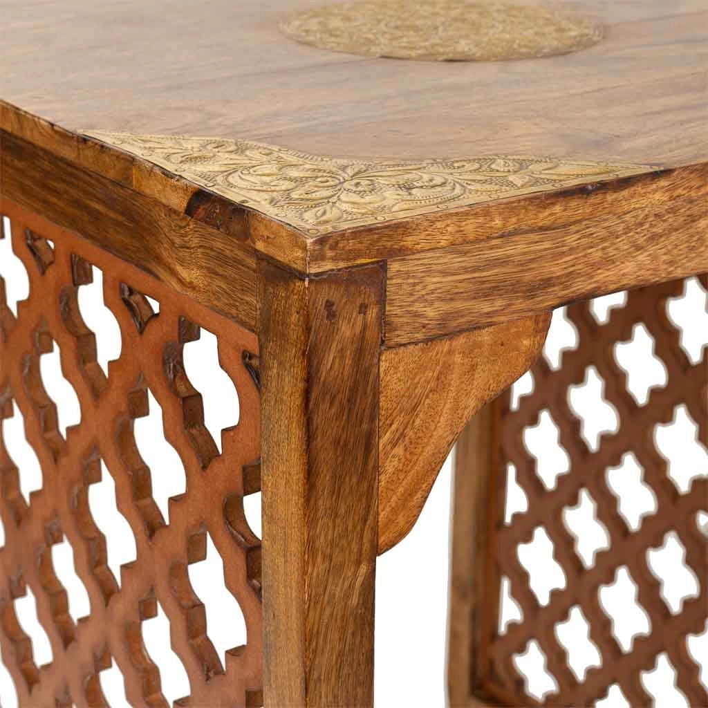 Sgabello in legno e metallo 45X45X53h cm