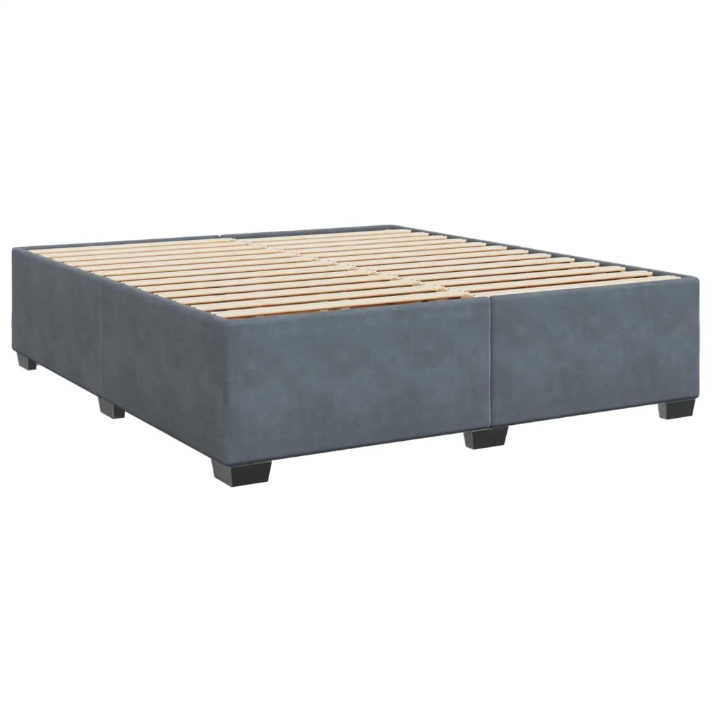 Letto box spring con materasso Grigio Scuro 200 x 200 cm 3455181