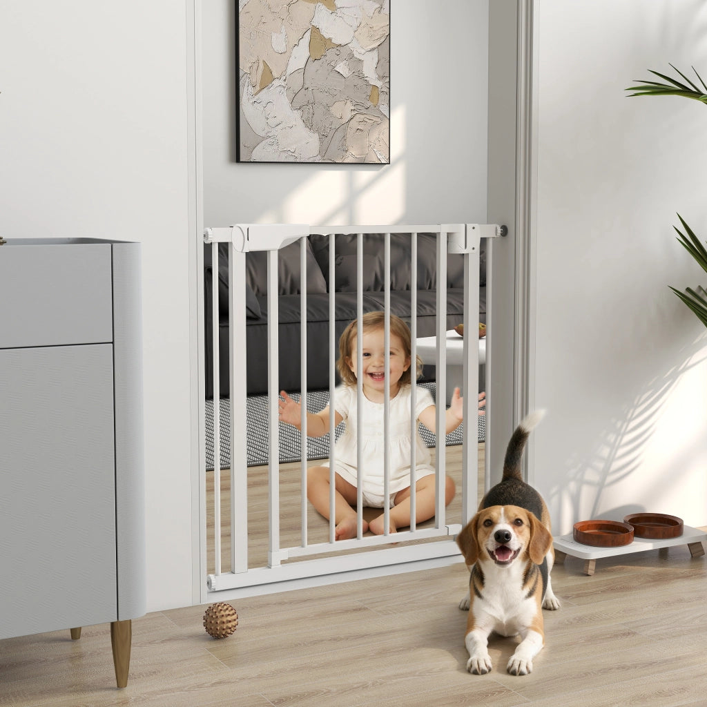 Cancelletto di Sicurezza per Bambini ¨C Xylo ¨C Bianco, 76-81x76 cm