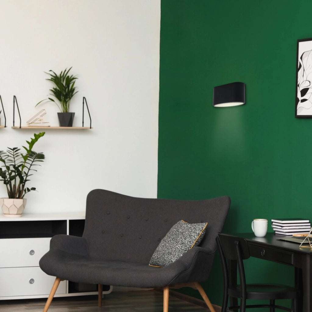 Applique moderna G9 1 luce nero opaco Kaunas Rabalux