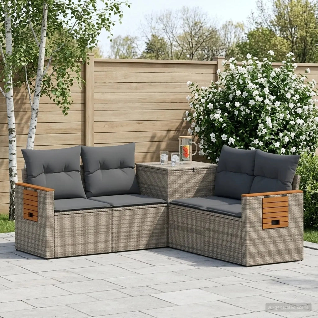 Set di divani 5 pz Grigio e Grigio Scuro 3447948