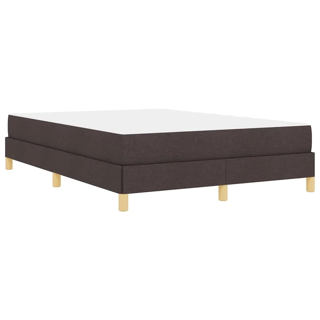 Letto a molle con materasso Marrone Scuro 140 x 200 cm Tessuto 3398573