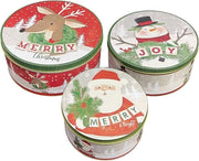 Set di 3 contenitori in metallo per biscotti e snack - Cassetta nostalgica per biscotti e snack