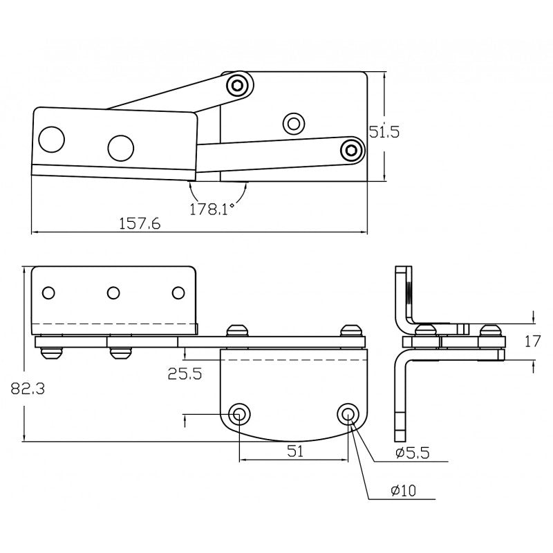 COPPIA DI CERNIERE A PANTOGRAFO PANTOGRAPH HINGES