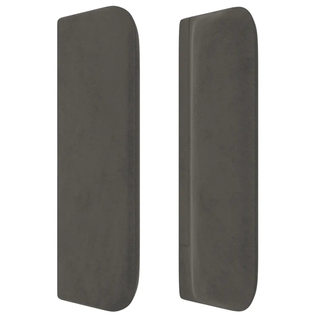 Testiera ad Orecchio Grigio Scuro 93x16x78/88 cm in Velluto 3118525