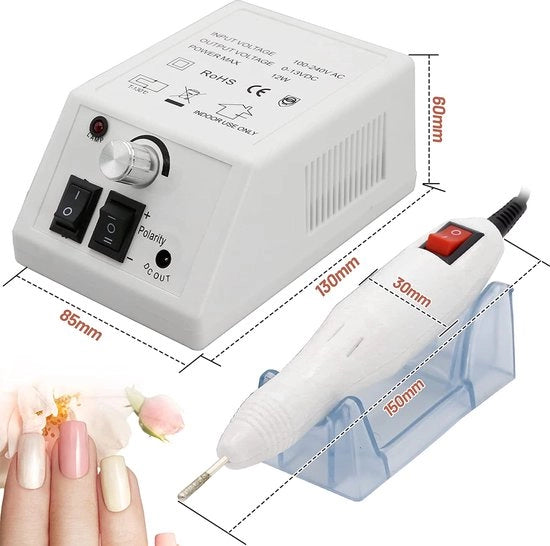 Fresatrice unghie elettrica / Nagelfrees per unghie false, fresatrice unghie, macchina per unghie elettrica, macchina per unghie professionale 

Modello: 
Specifica tecnica: 
Potenza: 
Velocità: 
Consumo energetico: 
Dimensioni: 
Peso: