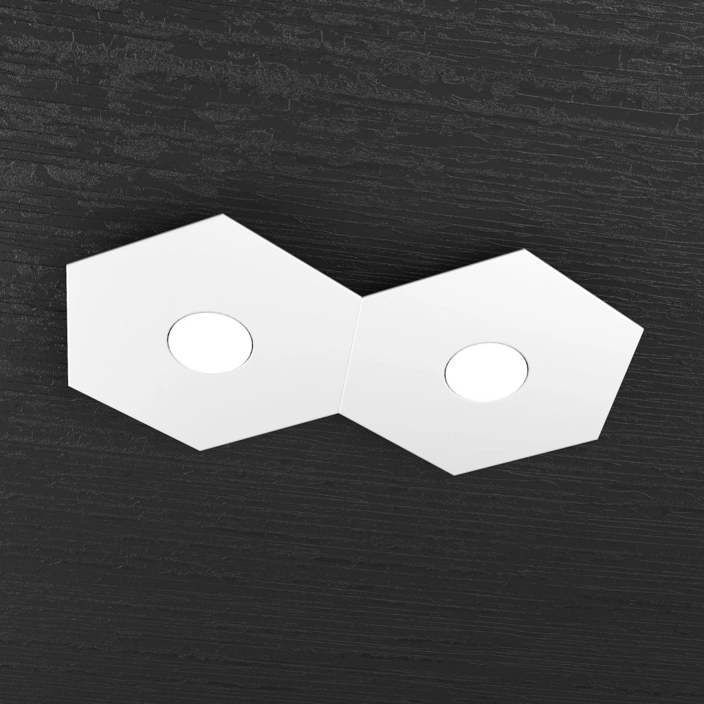 HEXAGON APPLIQUE-PLAFONIERA 2 LUCI BIANCO 1142-2L-BI