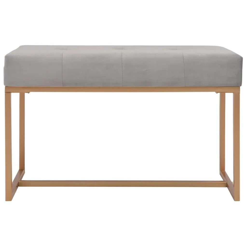 Panca 80 cm in Velluto Grigio