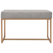 Panca 80 cm in Velluto Grigio