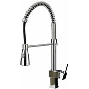 Trade Shop - Miscelatore Rubinetto Lavello Cucina Getto Lavabo Design Quadrato Doccetta 59592 -