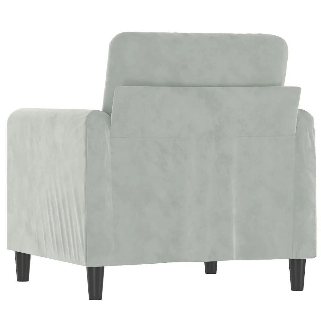 Poltrona | Sedia Relax Grigio Chiaro 60 cm Velluto