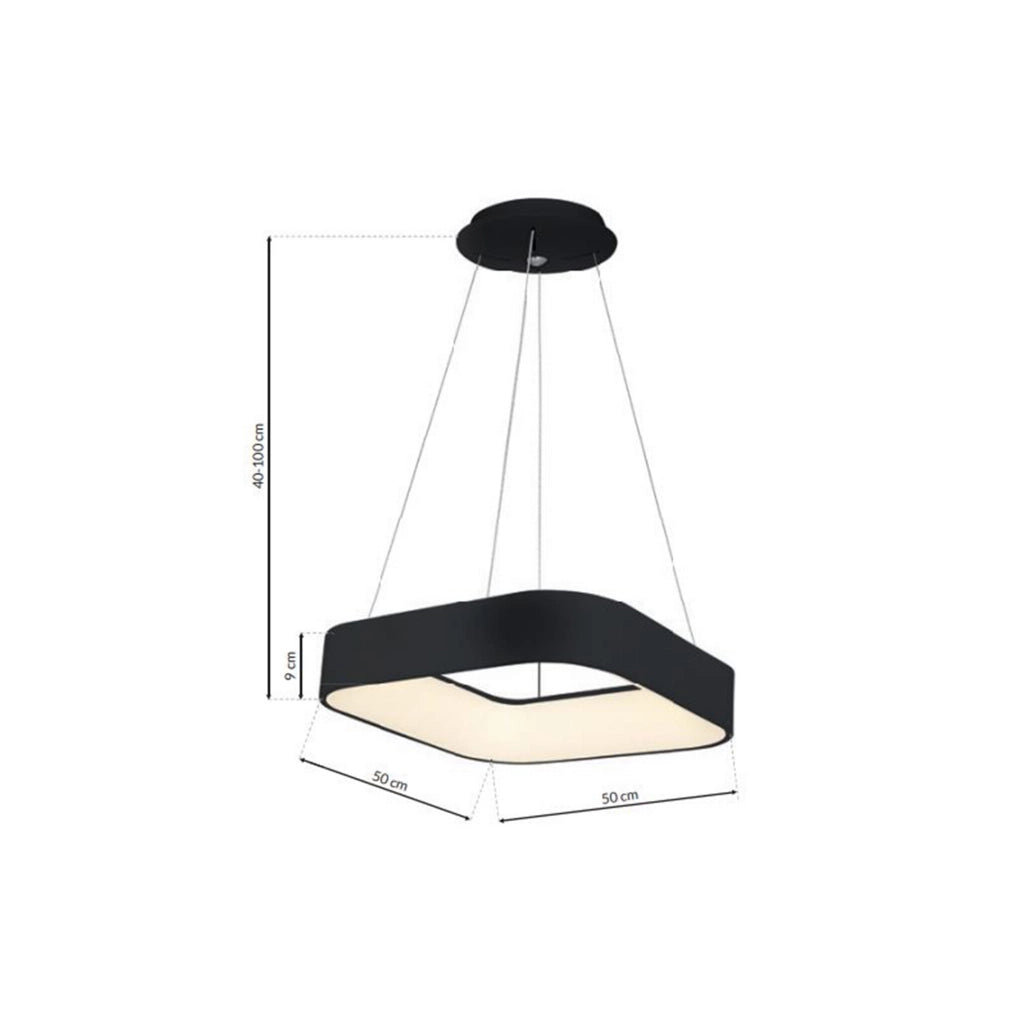 Lampada a sospensione Milagro Astro ML570 LED 24W nera 4000K