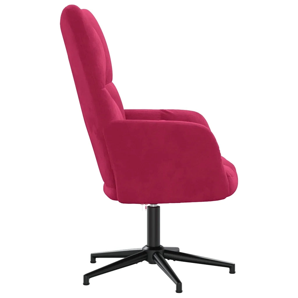 Sedia Relax Rosso Vino in Velluto 328100