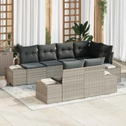 Set Divano da Giardino 7 pcs Grigio chiaro polyrattan 3347102