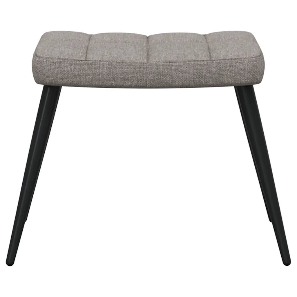 Sedia Relax con Sgabello Tortora in Tessuto 327961