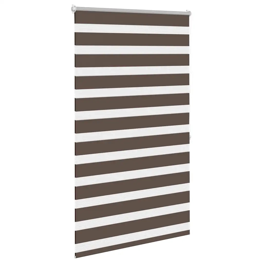 Tenda a rullo zebrata 100,9x175 cm Larghezza tessuto 96,7 cm caffè 240213