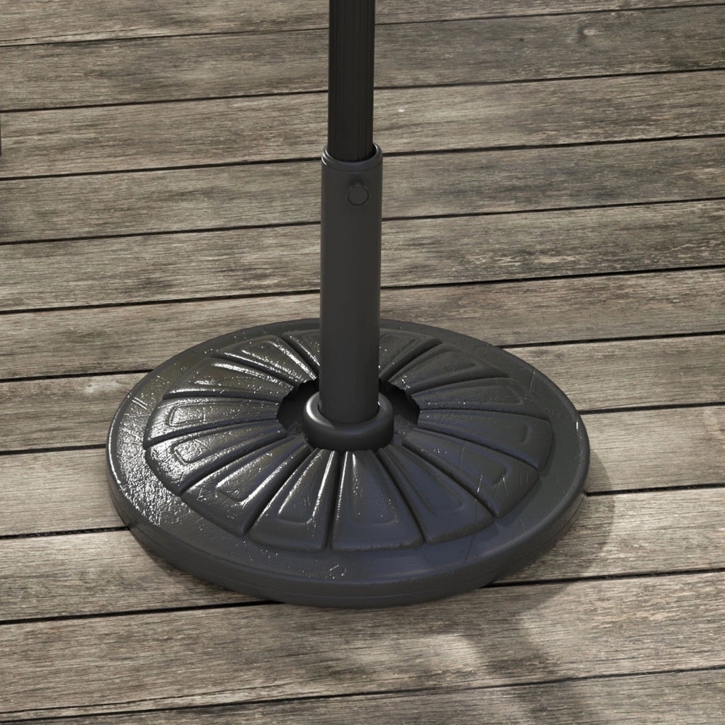 Base per Ombrellone Rotonda in Cemento ¨C Minimal ¨C ?43cm, Nero