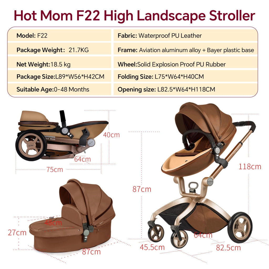 Carrozzina 3in1 per Bambini ¨C Minimal ¨C Coffee