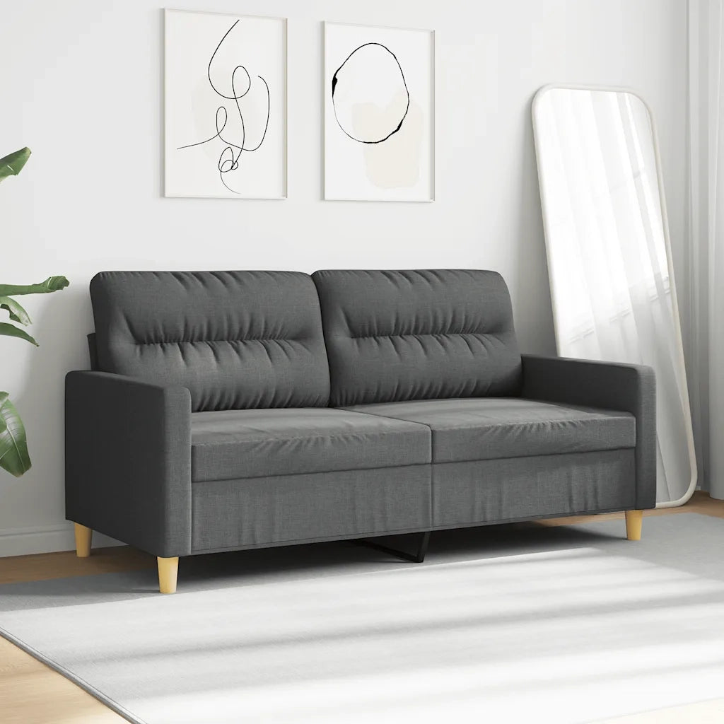 Divano a 2 Posti Grigio Scuro 140 cm in Tessutocod mxl 104676