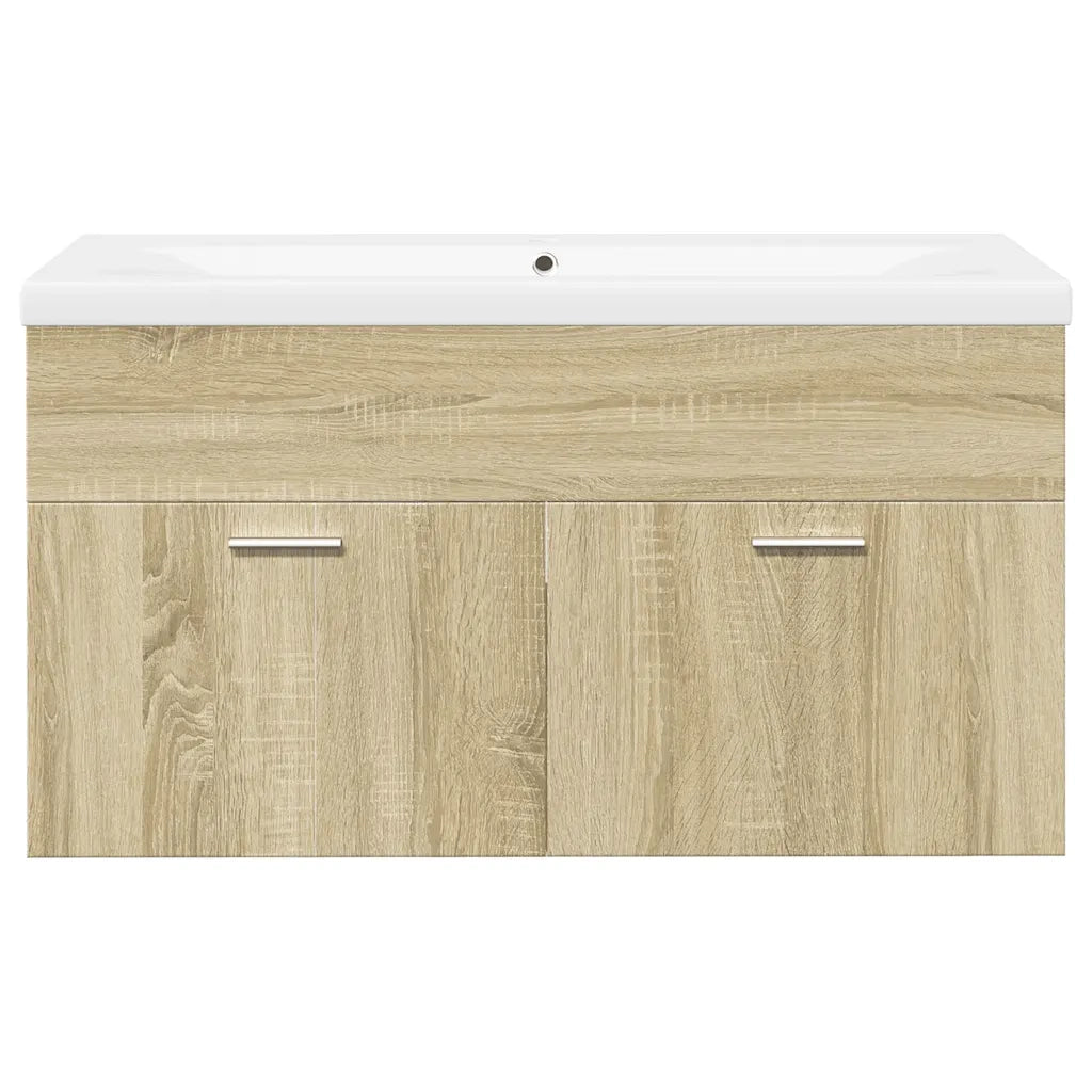 Mobile da Bagno con Lavabo Integrato Rovere Sonoma 3324985