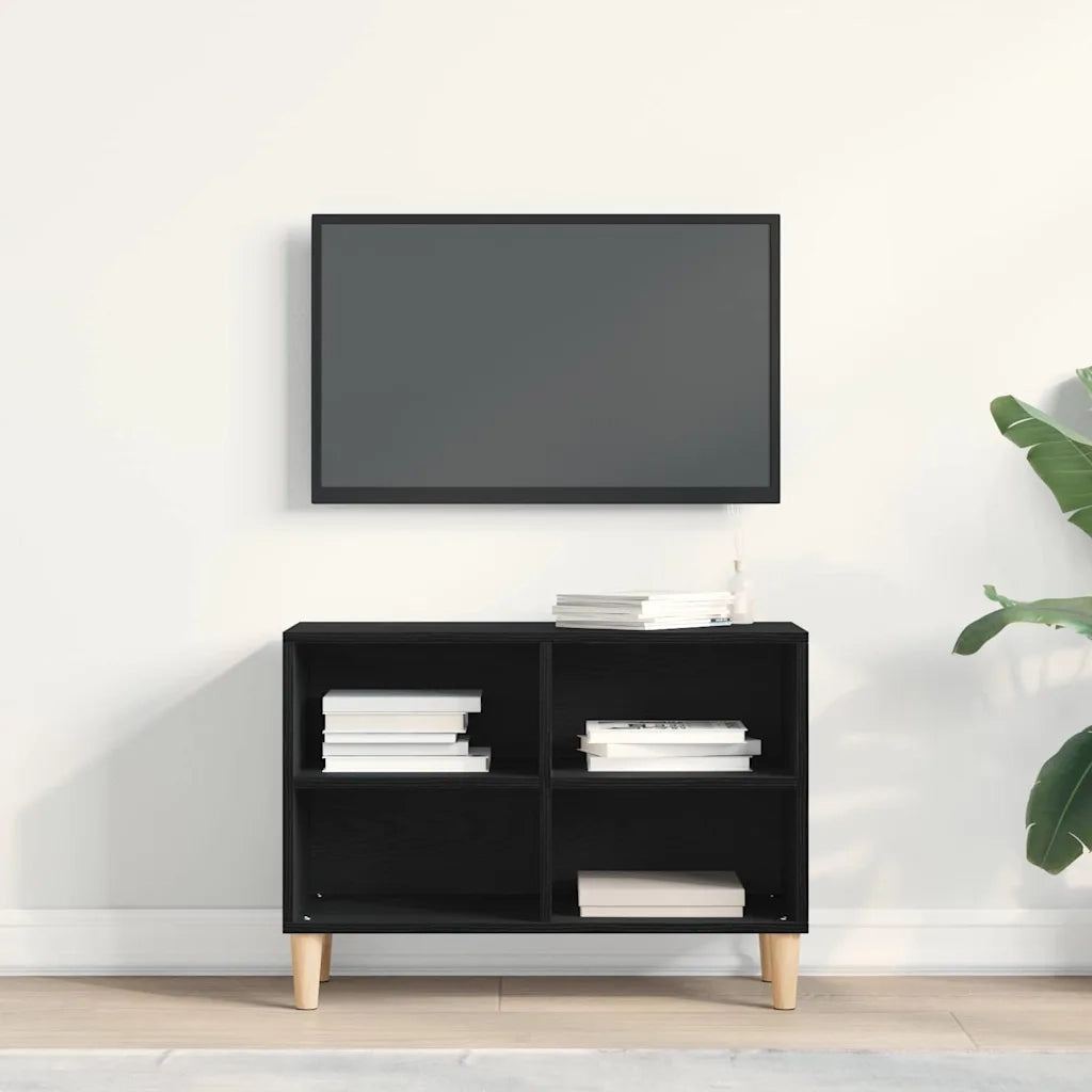 Mobile TV 69,5 x 30 x 50 cm Rovere Nero Legno ingegnerizzato 862583