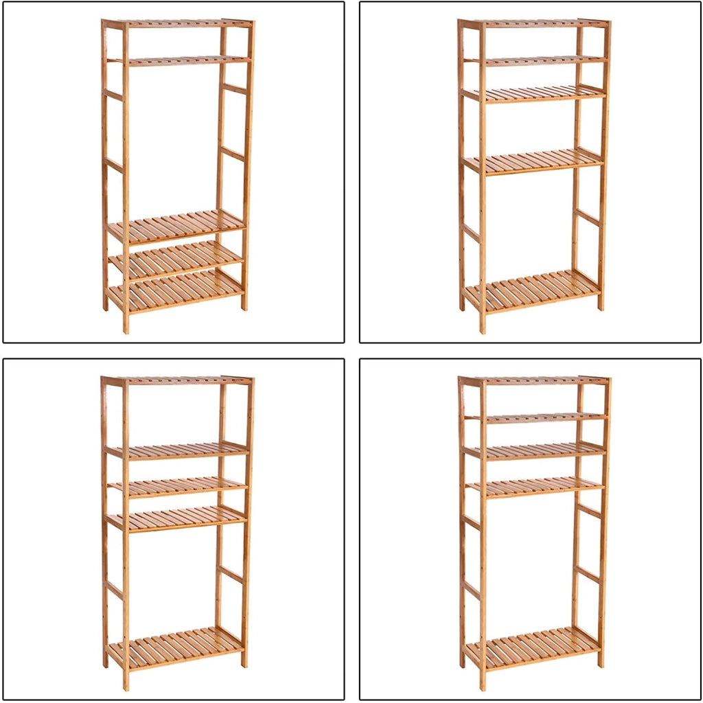 Valora BAMBOO SHELF Scaffale in bambù naturale con 5 ripiani