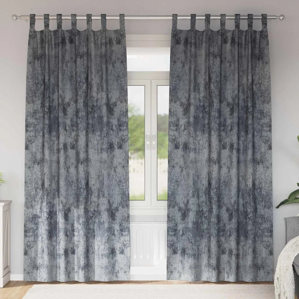 Tende in Velluto 2 pz Grigio Argento 260 x 140 cm Velluto