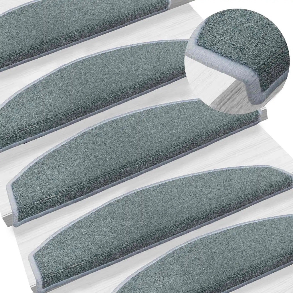 Tappetini per scale autoadesivi Semicircolare 15 pz | Gradini per Scale Blu mare