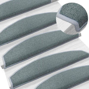Tappetini per scale autoadesivi Semicircolare 15 pz | Gradini per Scale Blu mare