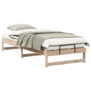 Letto singolo | Letto per adulti | Struttura del letto Marrone 90 x 220 cm Pino massello