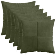 Federa 6 pcs ALMELO Verde 35 x 35 cm corduroy 914074