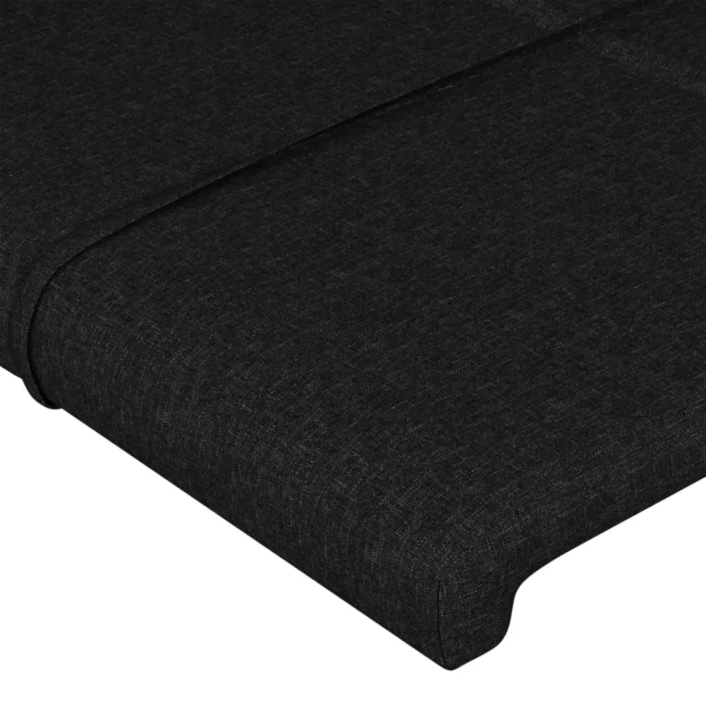 Testiera Nera 80x5x78/88 cm in Tessuto 346006