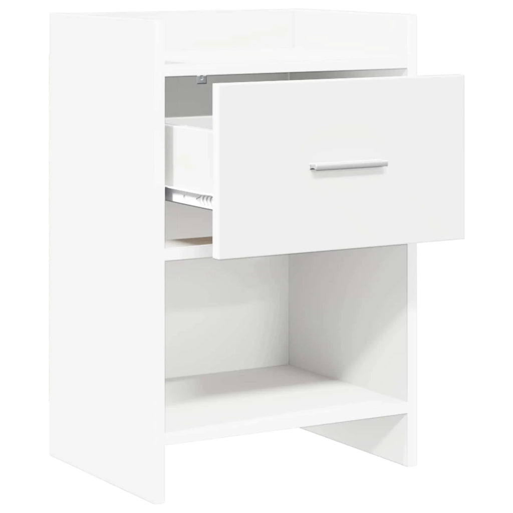 Comodini 2 pz Bianco 40 x 30 x 60 cm Legno ingegnerizzato 8010980