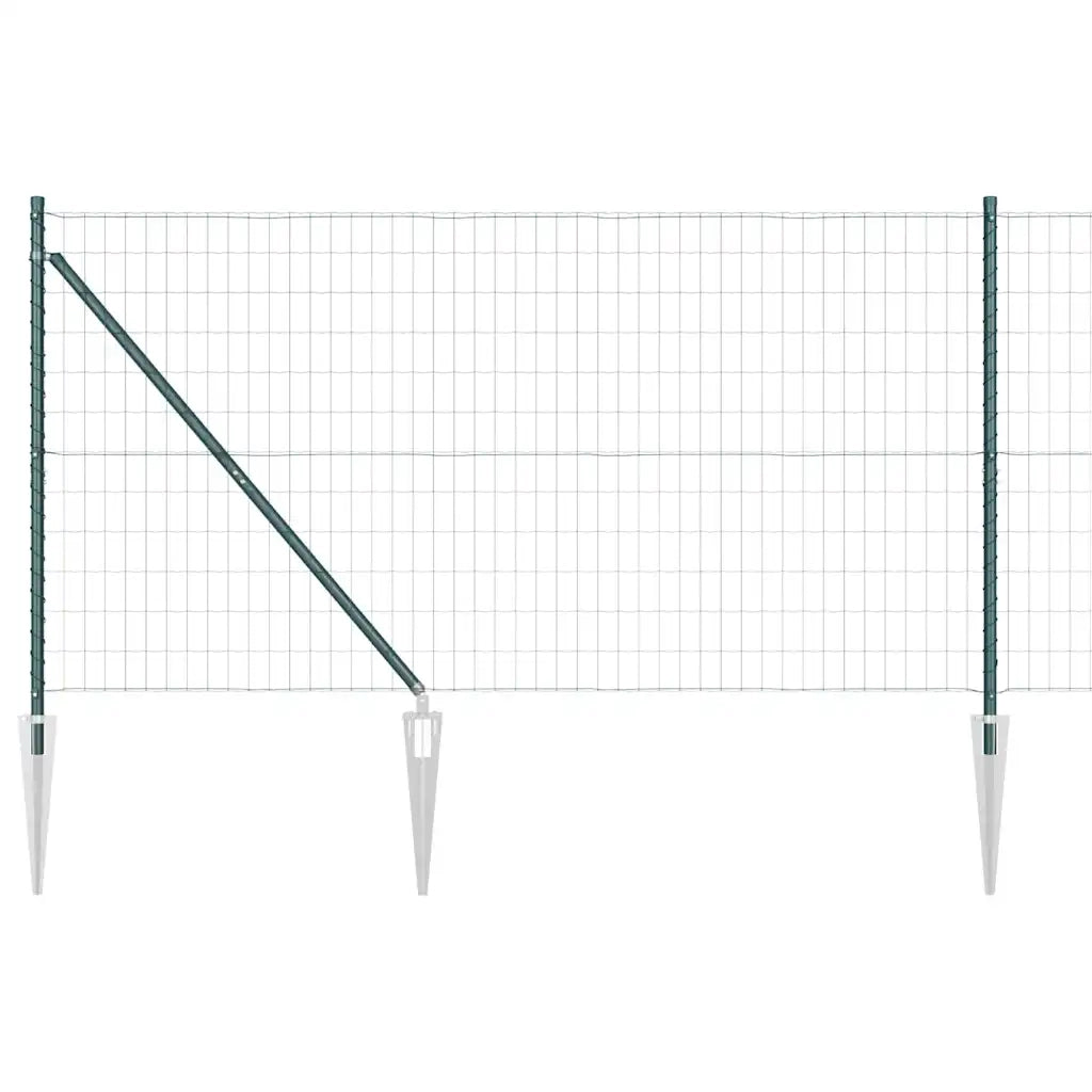 Recinzione con Posto Verde 1,2 x 10 m Acciaio e PVC