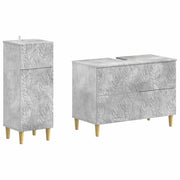 Set di Armadi da Bagno da 2 Pezzi DELFT Grigio Cemento 3417705