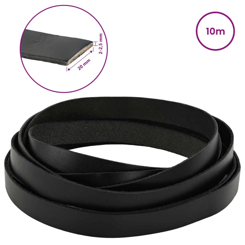 Cinturino in pelle Nero 1000 x 2 cm Pelle 42034150