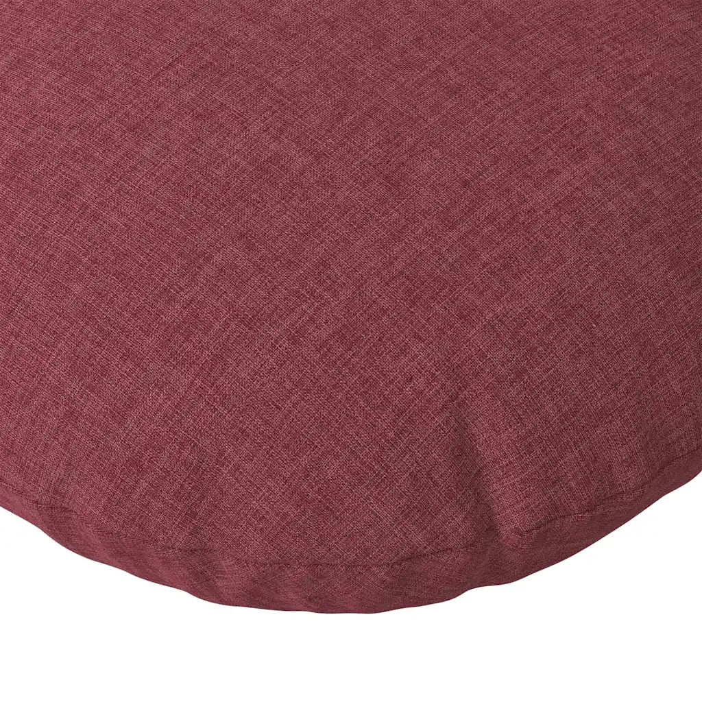 Cuscini per Seduta 2 pcs Rosso Vino Ø60 x 21 cm Tessuto 42014197