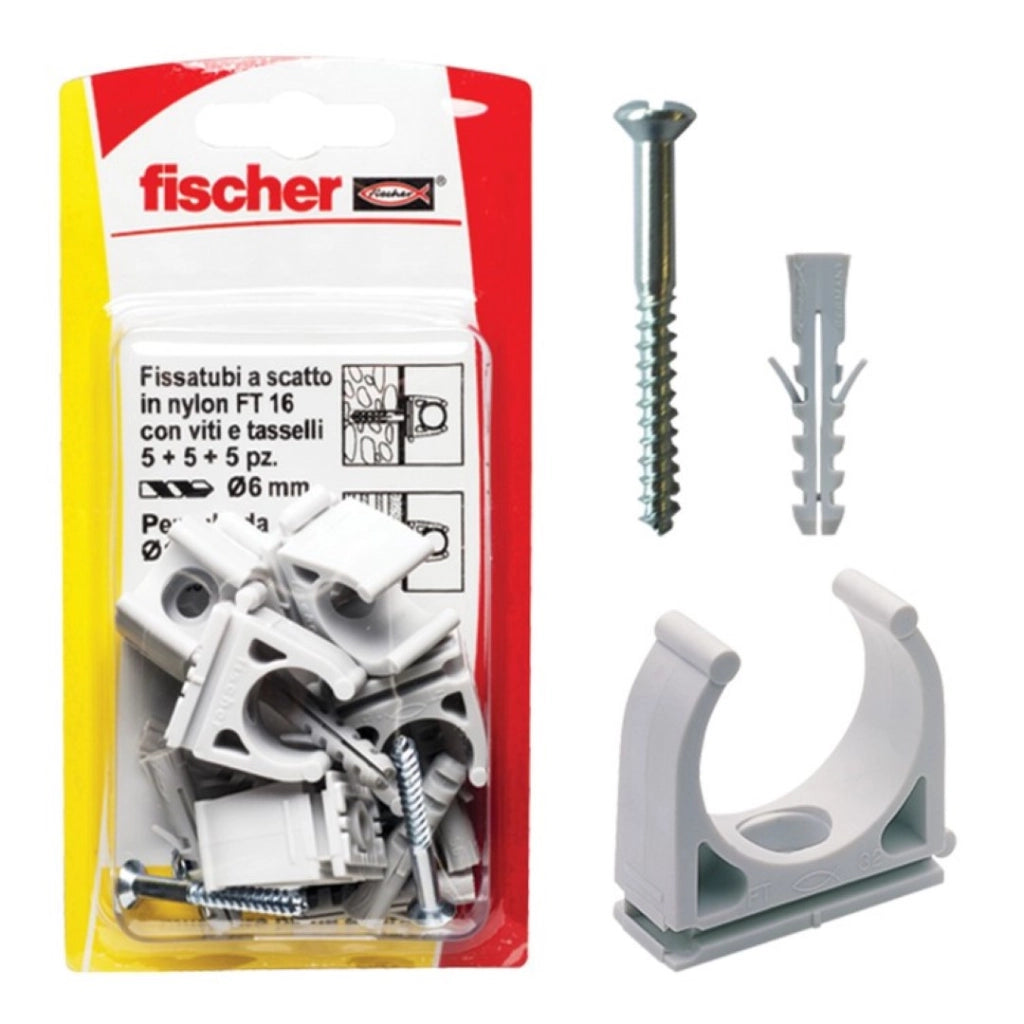 Fissatubi Scatto Ft 32 Set 5 Pezzi - Fischer