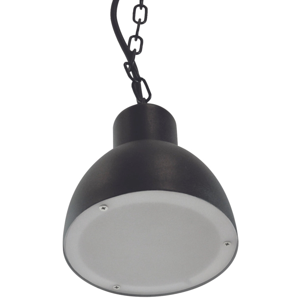 Lampada sospesa esterna ARNE E27 IP44 nero 10W Polux