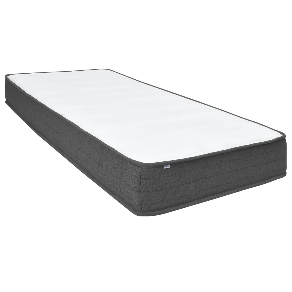 Letto a Molle Grigio Scuro in Tessuto 200x200 cm 3054793