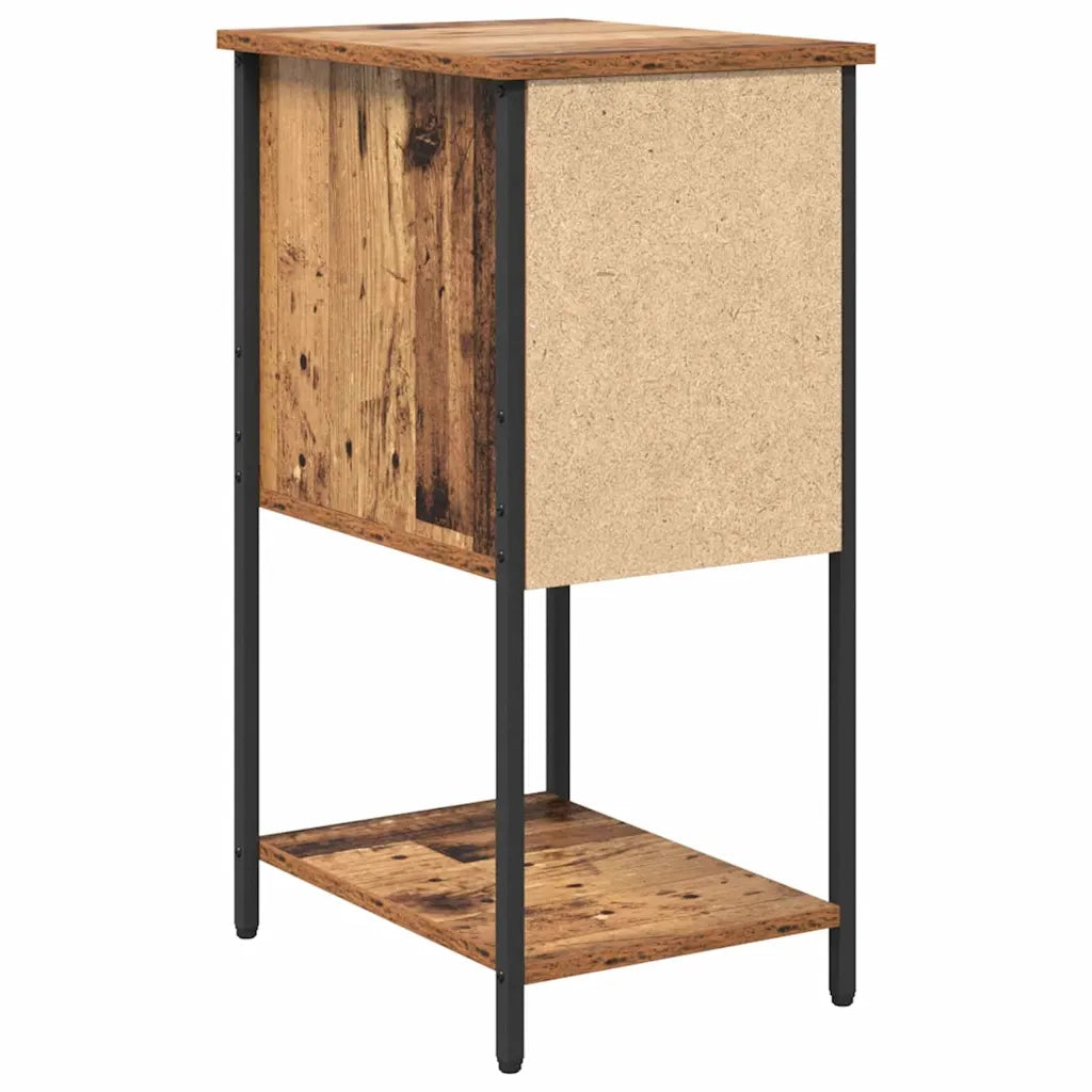 Comodino | Armadio da Notte | Mobiletto da notte con cassetto Legno vecchio 32 x 42 x 70 cm