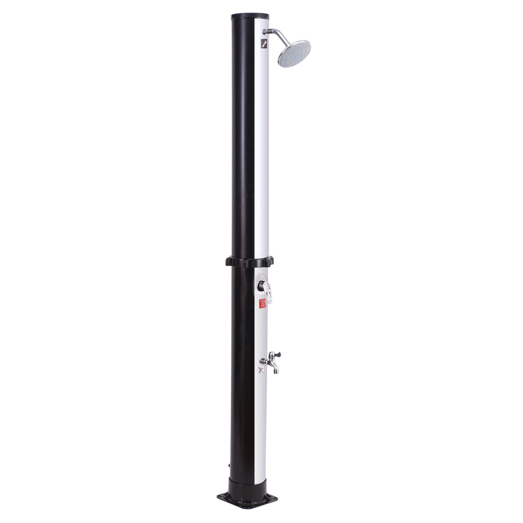FIDGI doccia solare nera e argento 35L