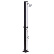 FIDGI doccia solare nera e argento 35L