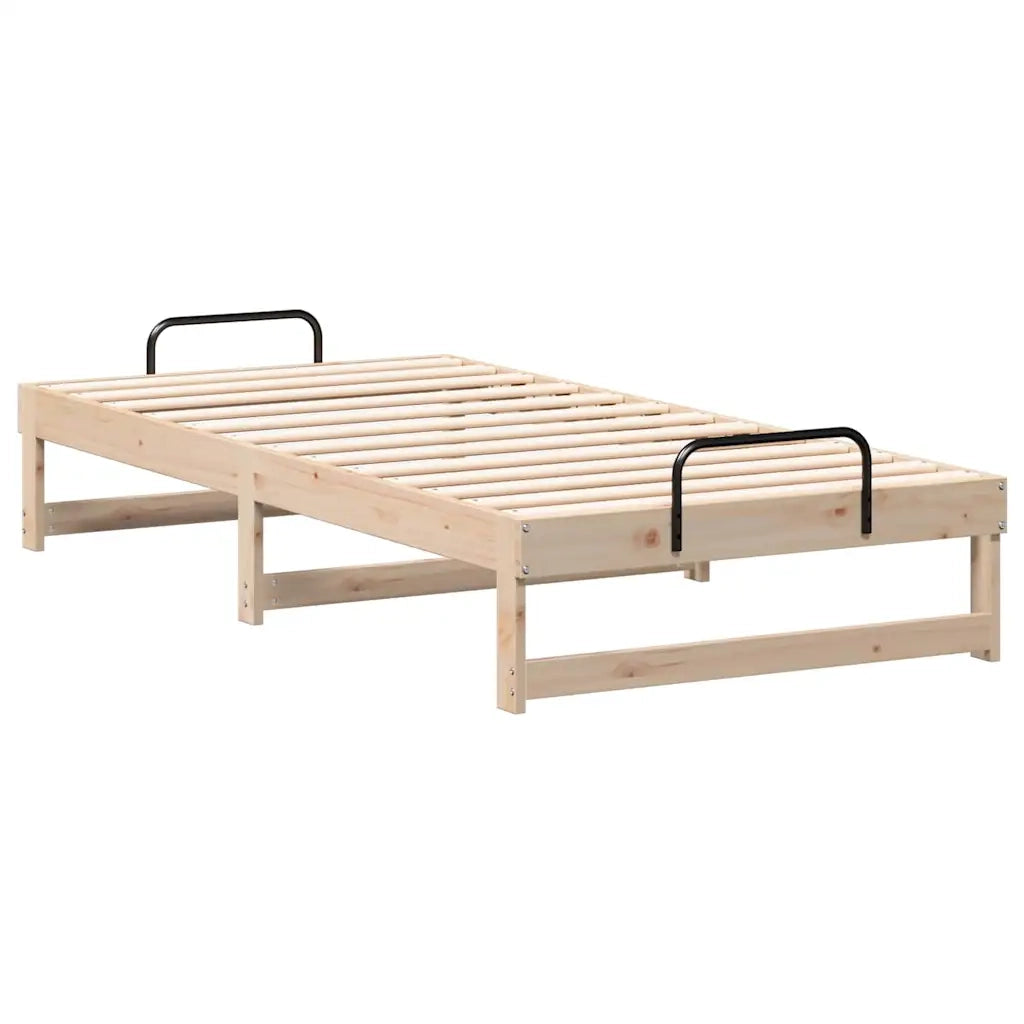 Struttura del letto Marrone 75 x 190 cm Pino massello 873154
