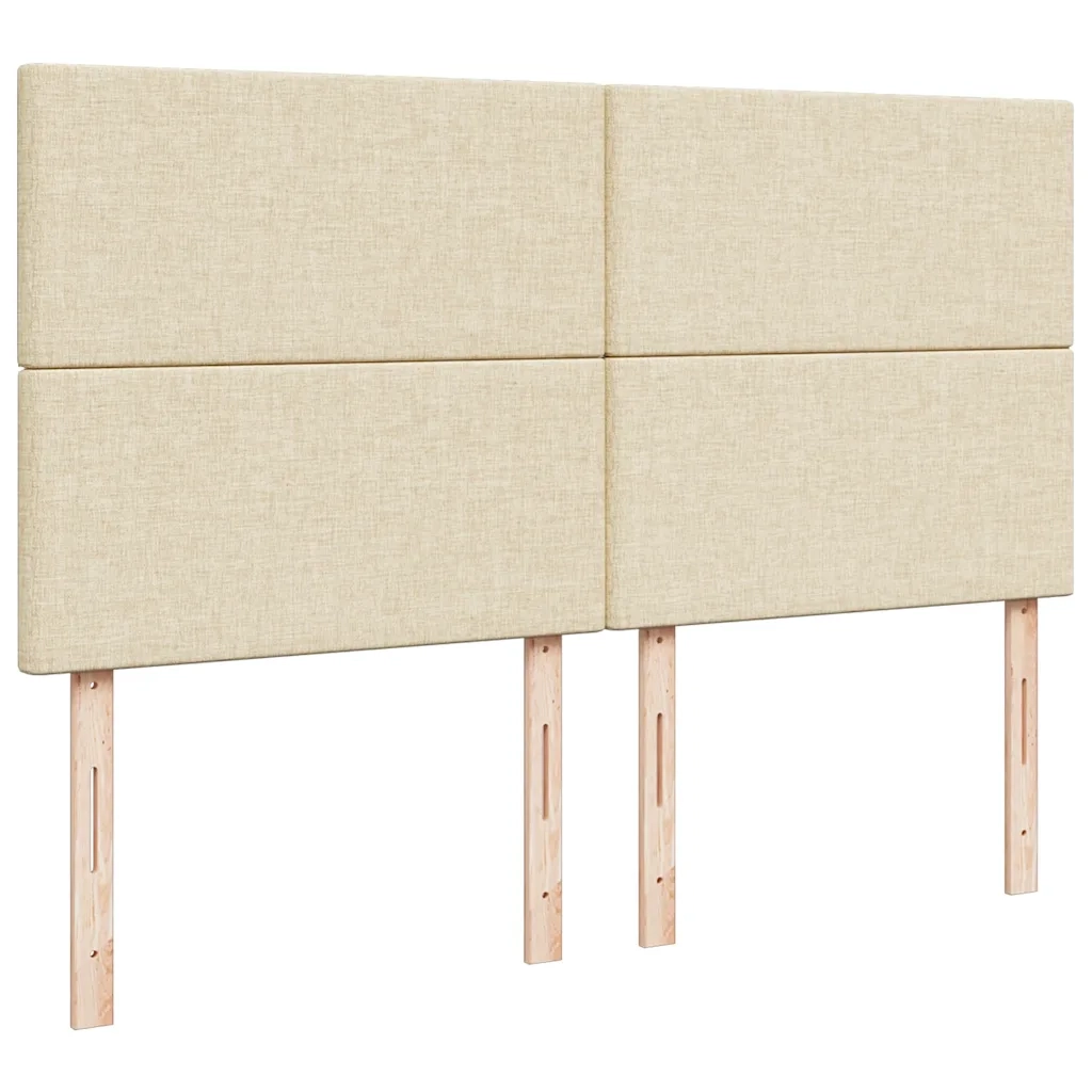 Giroletto a Molle con Materasso Crema 200x200 cm in Tessuto