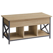 Tavolino da salotto industrial Sonoma con piano sollevabile